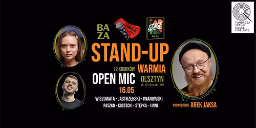 Stand-up Warmia | OPEN MIC | prowadzenie: Arek Jaksa | Olsztyn 16.05