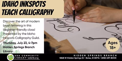 Idaho Inkspots Teach Calligraphy