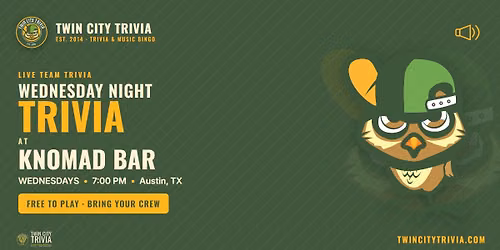 Wednesday Night Trivia at Knomad Bar!