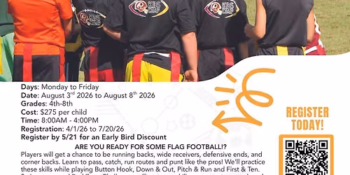 Chatham County Parks and Rec Flag Football Clinic