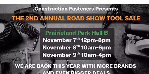 Saskatoon's 2nd Annual Road Show Tool Sale