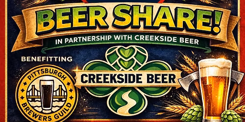 Taps Axes & Games x Creekside Beer \u2013 Charity Beer Share - Pittsburgh Brewers Guild