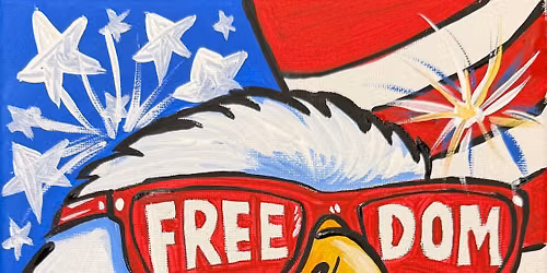 Freedom Eagle Sip and Paint \u2764\ufe0f\ud83e\udd0d\ud83d\udc99