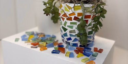 Rainbow Mosaic Vase for Pride Month