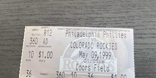 Philadelphia Phillies at Colorado Rockies at Coors Field