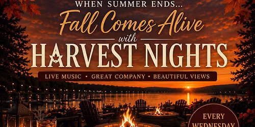 Harvest Nights - Live Music @ the lake! Steve Grills and the Roadmasters