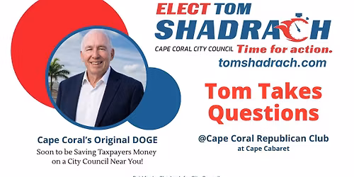 Tom Takes Questions at Cape Coral Republican Club