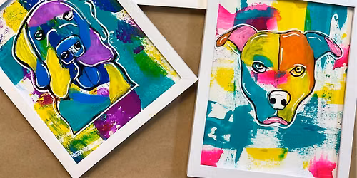 Abstract Pet Portraits Paint & Sip
