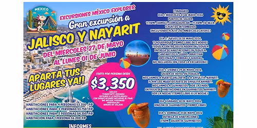 excursion a JALISCO Y NAYARIT,JUNTAS