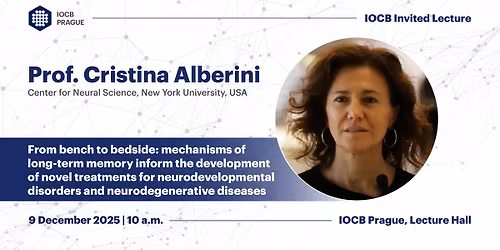 IOCB Invited Lecture \u2013 Cristina Alberini: From bench to bedside