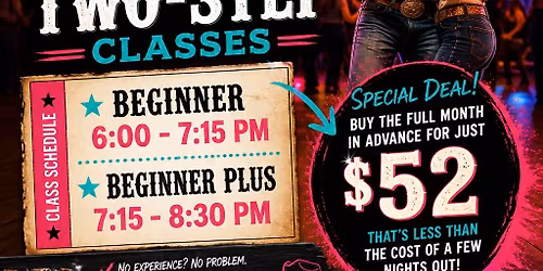 Tuesday Night Beginner Two-Step Lessons