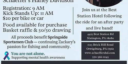 3rd Annual Zackary Stokes Memorial Ride