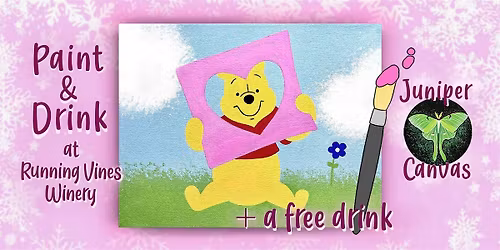 Paint & Drink at Running Vines Winery: Heart Bear