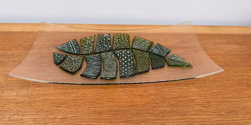 Fused Glass Doodle Plate