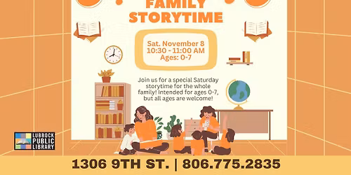 Saturday Family Storytime at Mahon Library
