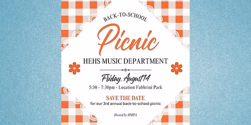 3rd Annual Music Department back-to-school picnic