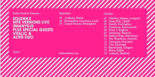 Soulwax Manchester Tickets