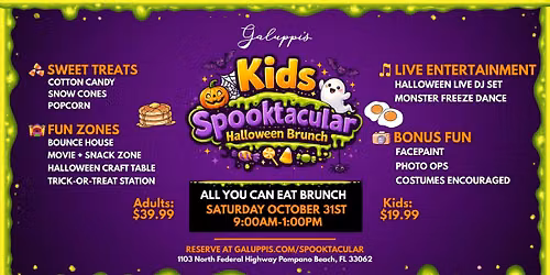 Spooktacular Halloween Brunch — 1103 N Federal Hwy, Pompano Beach, FL, United States, Florida 33062