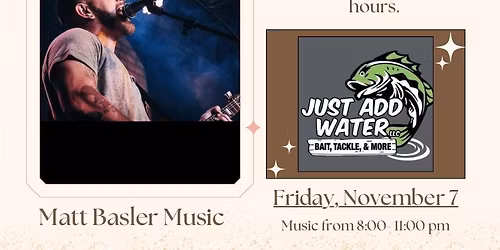 Matt Basler at Just Add Water for FOOD DRIVE