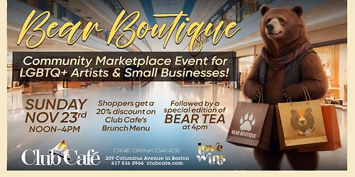 Boston Bear Boutique III - A Holiday Market Presented by Mass Bears and Cubs and Club Cafe