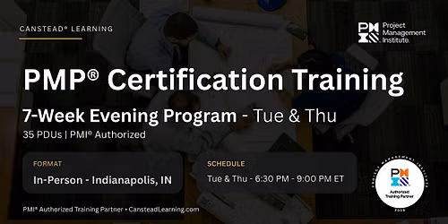 PMP\u00ae Exam Prep \u2013 Evening Certification Training (Indianapolis)