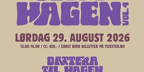Vin i Hagen 4.0 L\u00f8rdag 29 August @ Dattera til Hagen (bakg\u00e5rden)