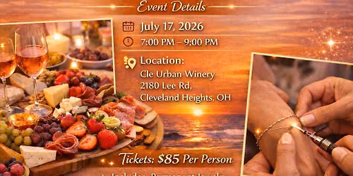 Sunset and Sparkle Charcuterie Workshop and Permanent Jewelry Experience 