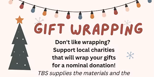 Gift wrapping benefiting Wounded Warrior Project