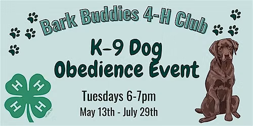 2026 Bark Buddies K-9 Dog Obedience Training