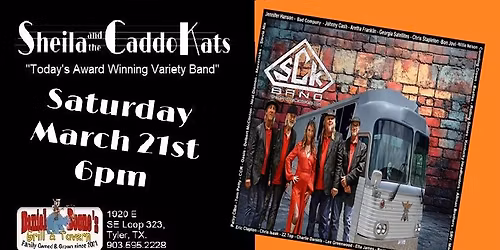 Daniel Boone's in Tyler, TX is proud to Present Sheila And The Caddo Kats