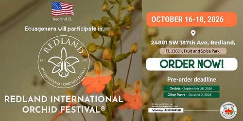 Ecuagenera will participate in Redland International Orchid Festival