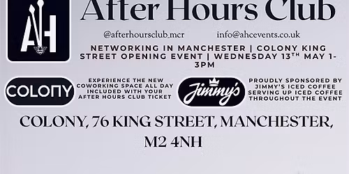 After Hours Club  - Colony King Street Opening Event