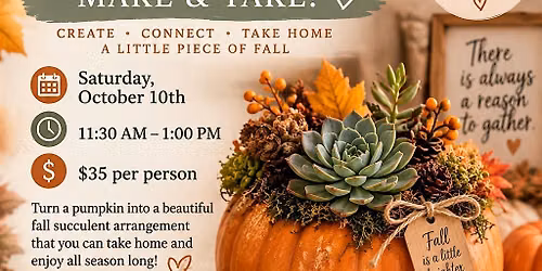 Pumpkin Succulent Make & Take