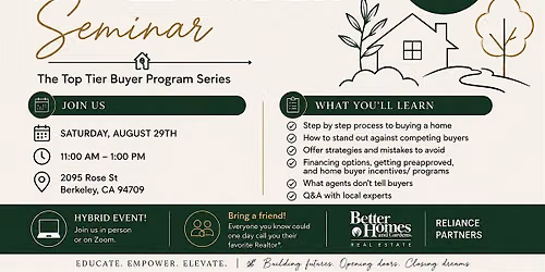 Home Buyer Seminar: Top Tier Home-buyer Series