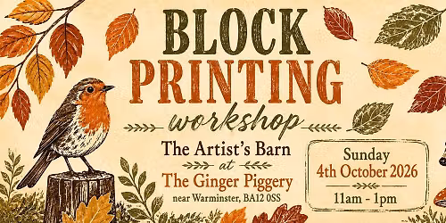Autumn block printing workshop