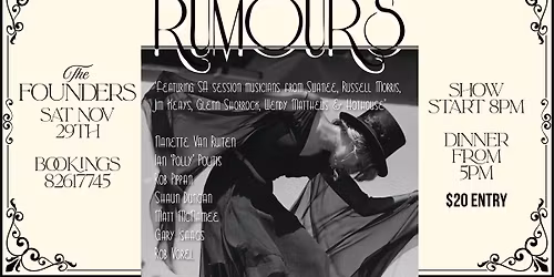 \ud83c\udfb8 Rumours \u2013 Fleetwood Mac Tribute \ud83c\udfa4