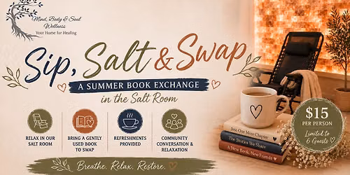 \ud83d\udcda  Summer Sip, Salt & Swap