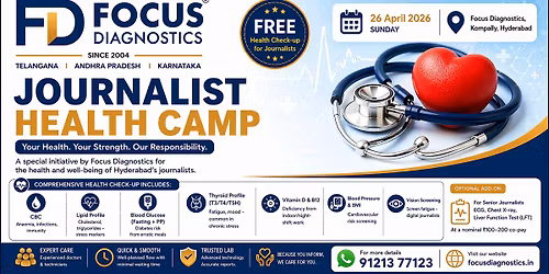 Journalist Health Camp \u2013 Free Health Check-up | Focus Diagnostics