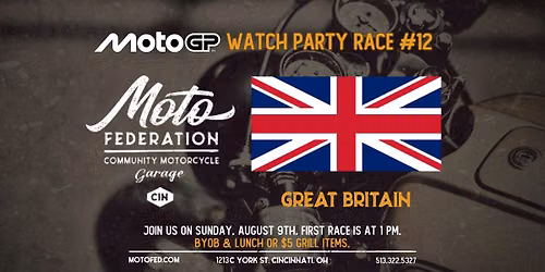 Watch Party MotoGP #12, Great Britain