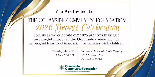 Oceanside Community Foundation Grants Celebration 2026