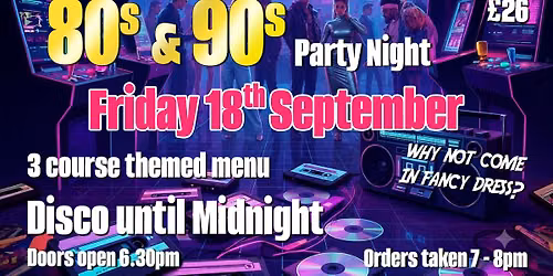80s & 90s Party Night