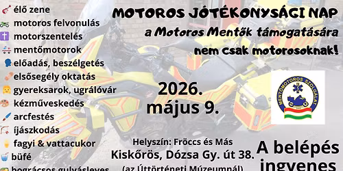 \ud83c\udfcd\ufe0f MOTOROS J\u00d3T\u00c9KONYS\u00c1GI NAP \u2013 A MOTOROS MENT\u0150K\u00c9RT \ud83c\udfcd\ufe0f \u2013 nem csak motorosoknak!