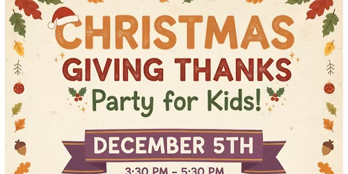 Giving Thanks Party for Kids 