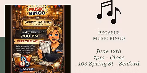 Pegasus Music Bingo 6\/12\/26 