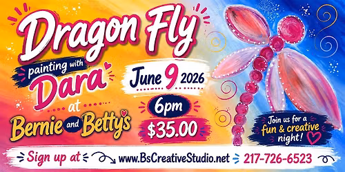 Canvas Painting with Dara-Dragon Fly