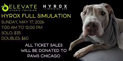 HYROX Full Simulation Charity Event for PAWS Chicago