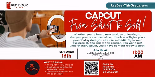 Capcut Workshop- From Shoot to Sold!