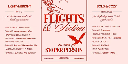 Flights & Fiction : Wine Tasting Night!