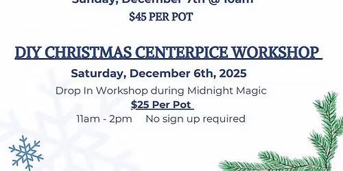 Winter Porch Pot Workshop