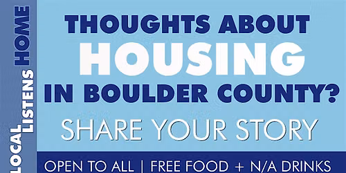 Community conversation about housing in Boulder County